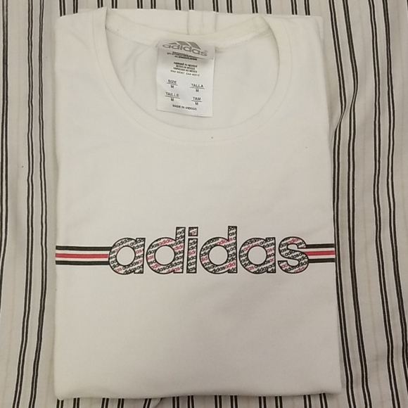 NWT Adidas White medium size shirt - Picture 1 of 3